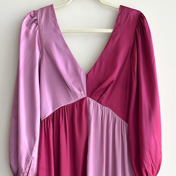 Anthropologie Porridge Colorblocked Maxi Dress, Pink/Fuchsia, Size Small - Picture 6 of 16